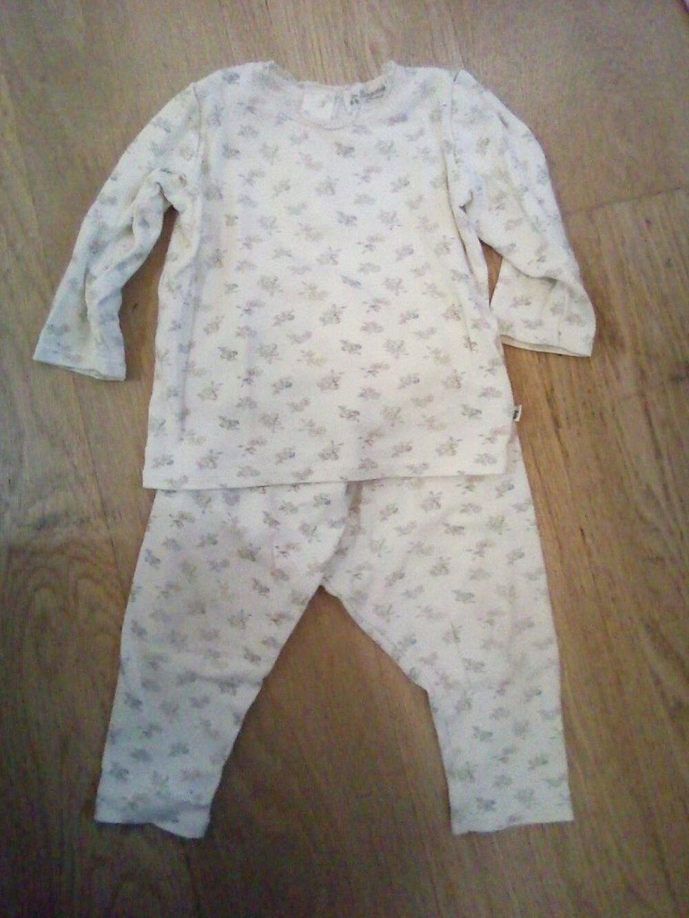 Bonpoint baby girl floral print set top and pants 12 months